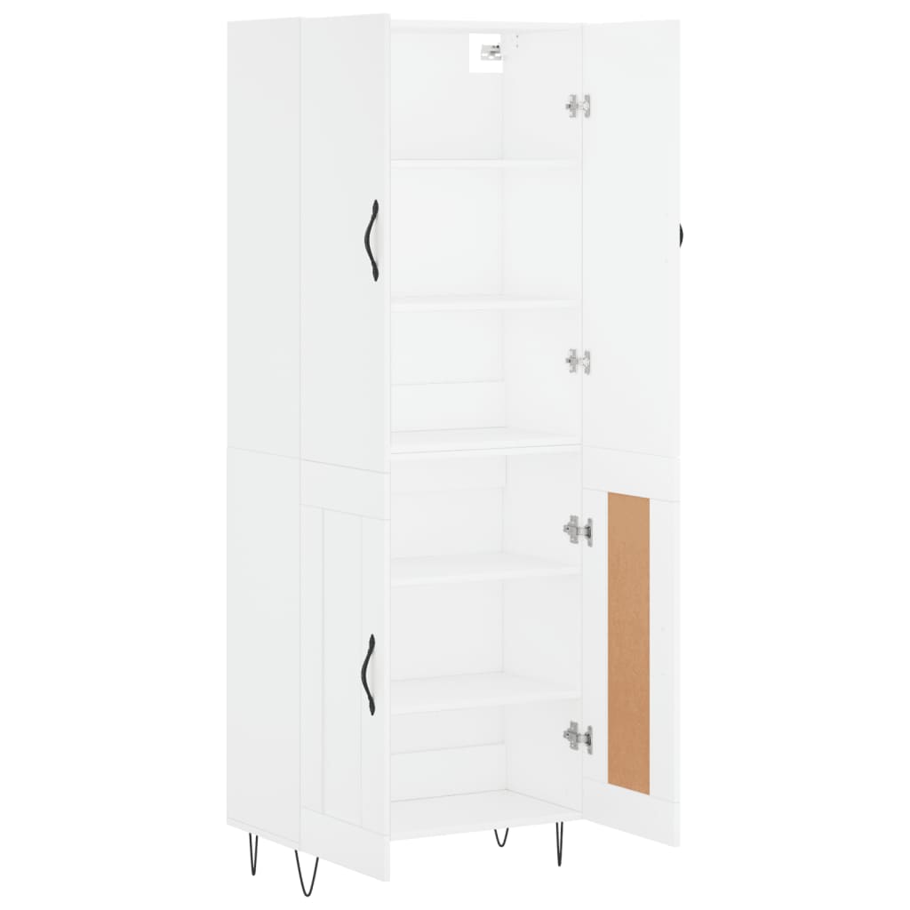 Buffet haut Blanc 69,5x34x180 cm Bois d'ingénierie - XIOS