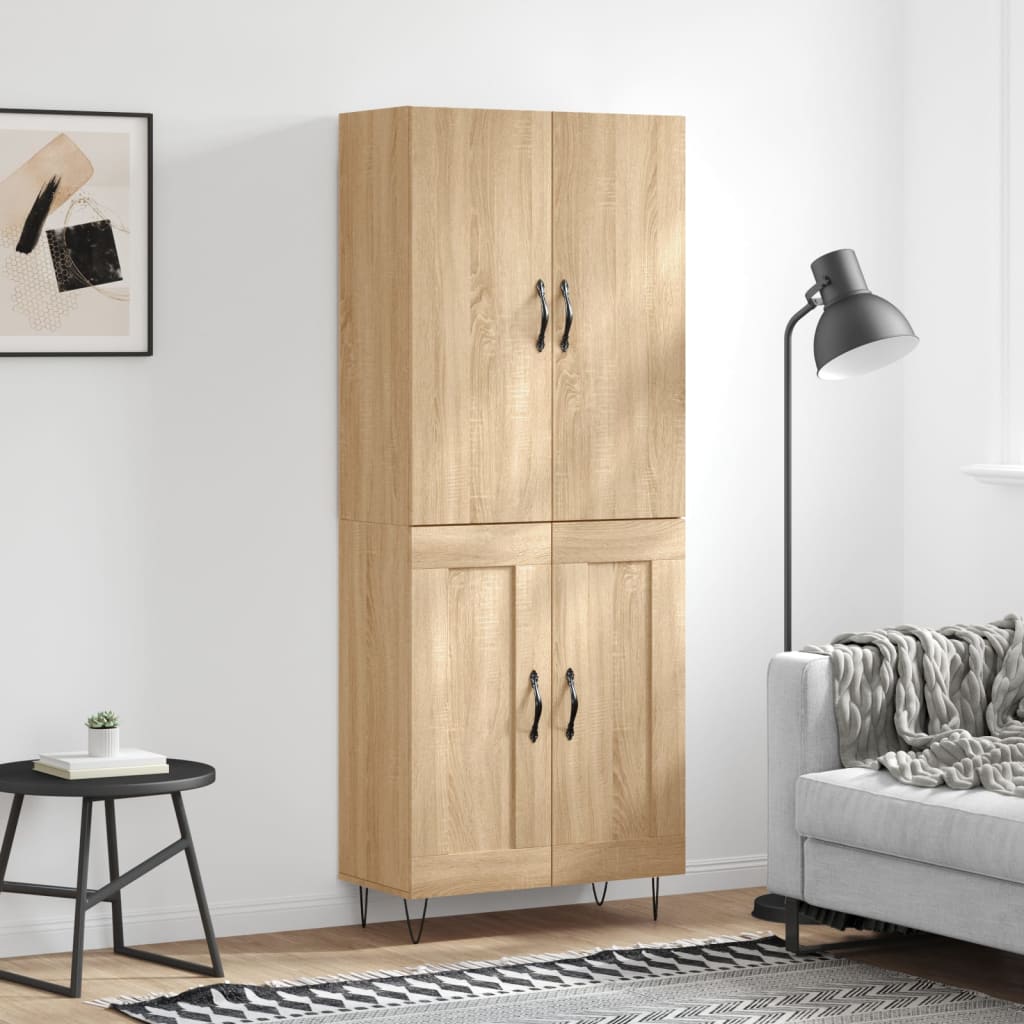 Buffet haut Chêne sonoma 69,5x34x180 cm Bois d'ingénierie - XIOS