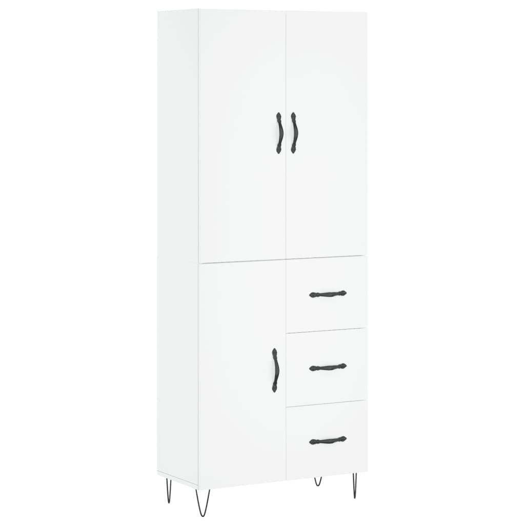 Buffet haut Blanc 69,5x34x180 cm Bois d'ingénierie - XIOS
