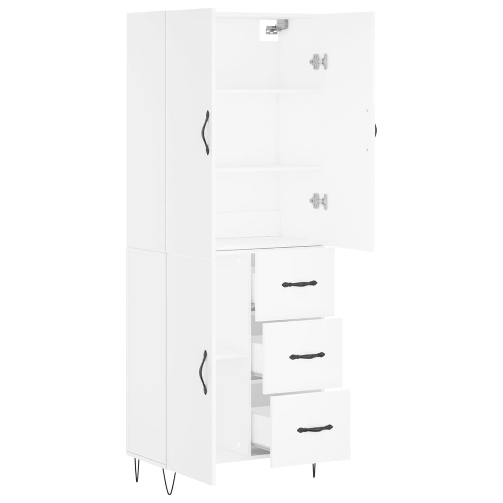Buffet haut Blanc 69,5x34x180 cm Bois d'ingénierie - XIOS