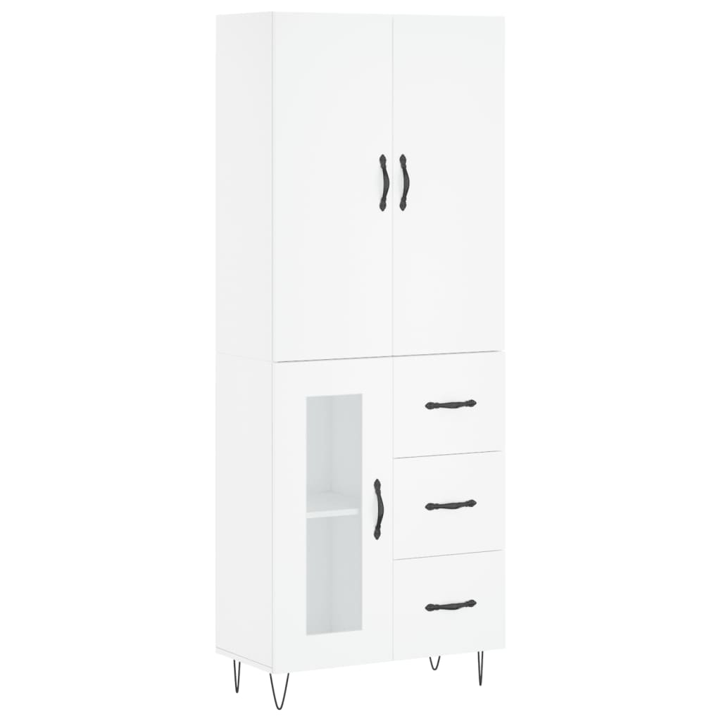 Buffet haut Blanc 69,5x34x180 cm Bois d'ingénierie - XIOS