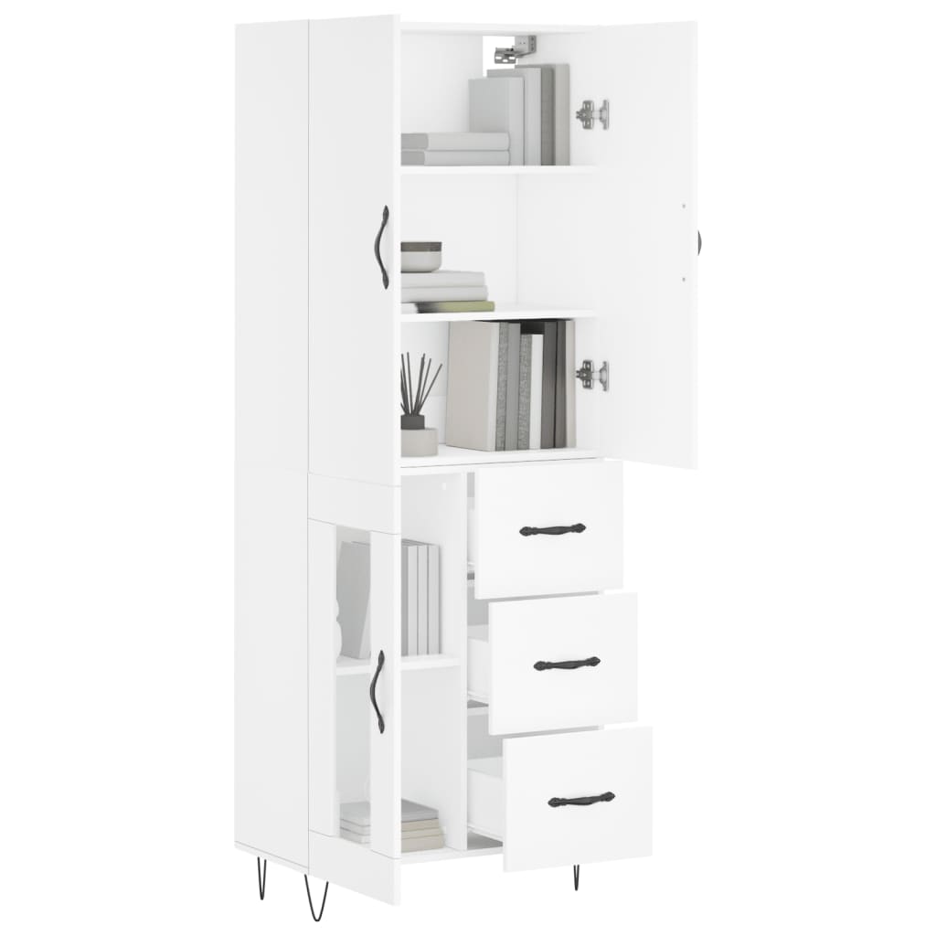 Buffet haut Blanc 69,5x34x180 cm Bois d'ingénierie - XIOS