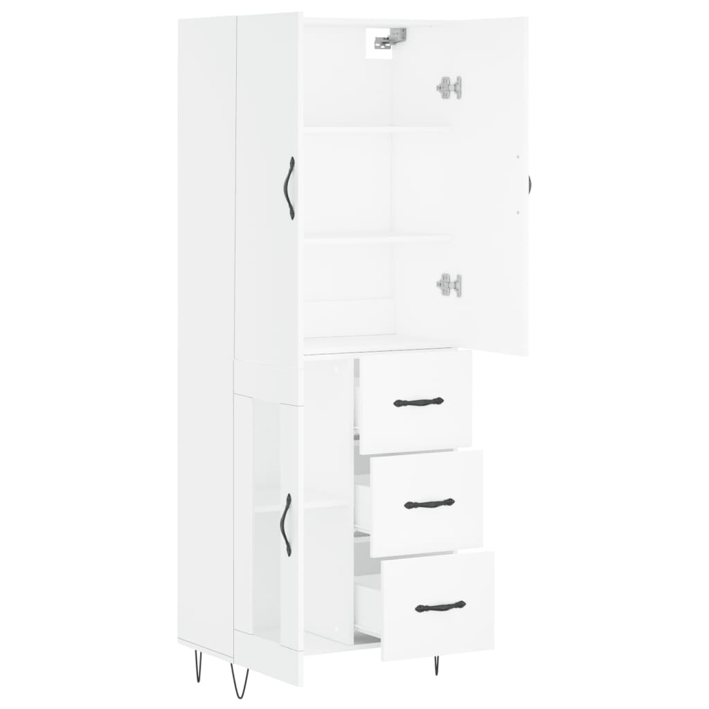 Buffet haut Blanc 69,5x34x180 cm Bois d'ingénierie - XIOS