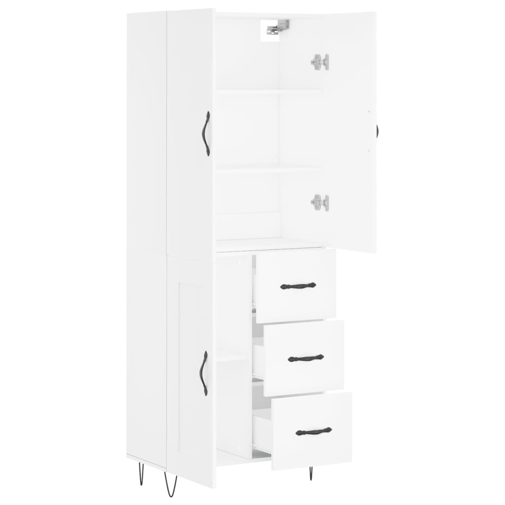 Buffet haut Blanc 69,5x34x180 cm Bois d'ingénierie - XIOS