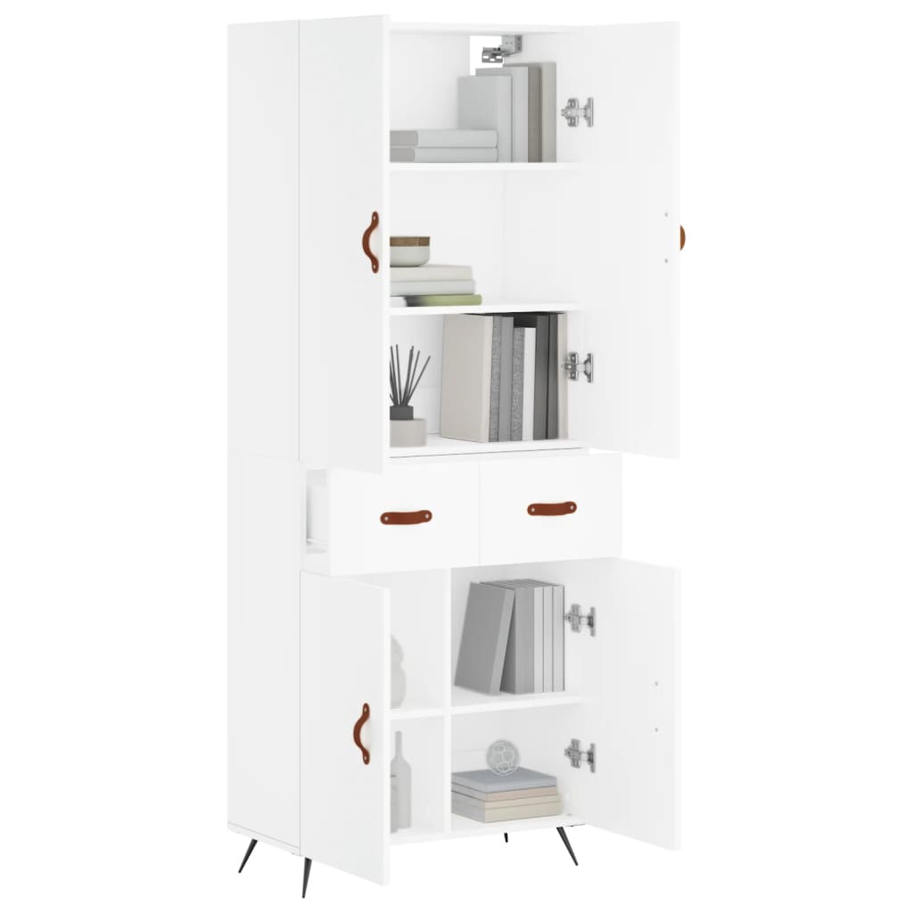 Buffet haut Blanc 69,5x34x180 cm Bois d'ingénierie - XIOS