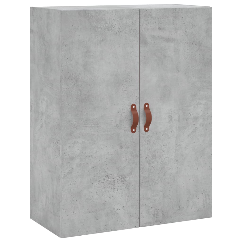 Buffet haut Gris béton 69,5x34x180 cm Bois d'ingénierie - XIOS