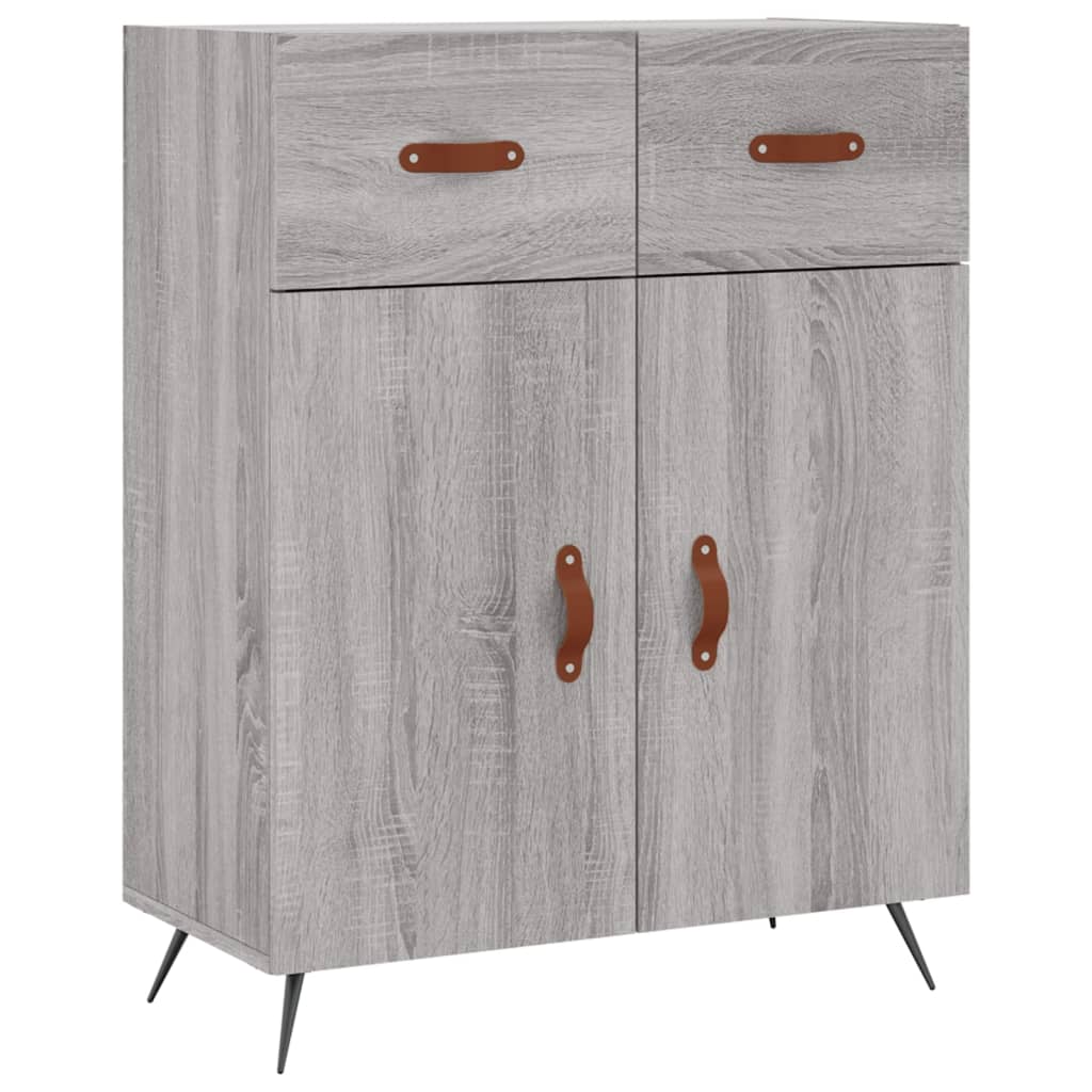 Buffet haut Sonoma gris 69,5x34x180 cm Bois d'ingénierie - XIOS