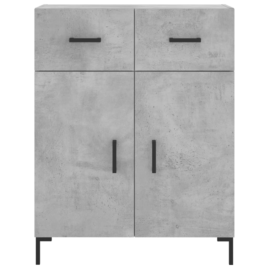 Buffet haut Gris béton 69,5x34x180 cm Bois d'ingénierie - XIOS