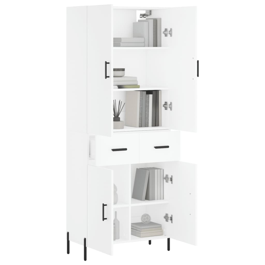 Buffet haut Blanc 69,5x34x180 cm Bois d'ingénierie - XIOS