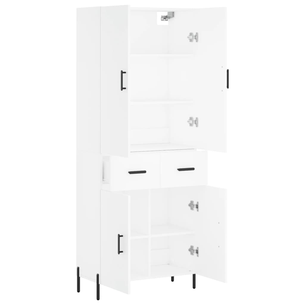 Buffet haut Blanc 69,5x34x180 cm Bois d'ingénierie - XIOS