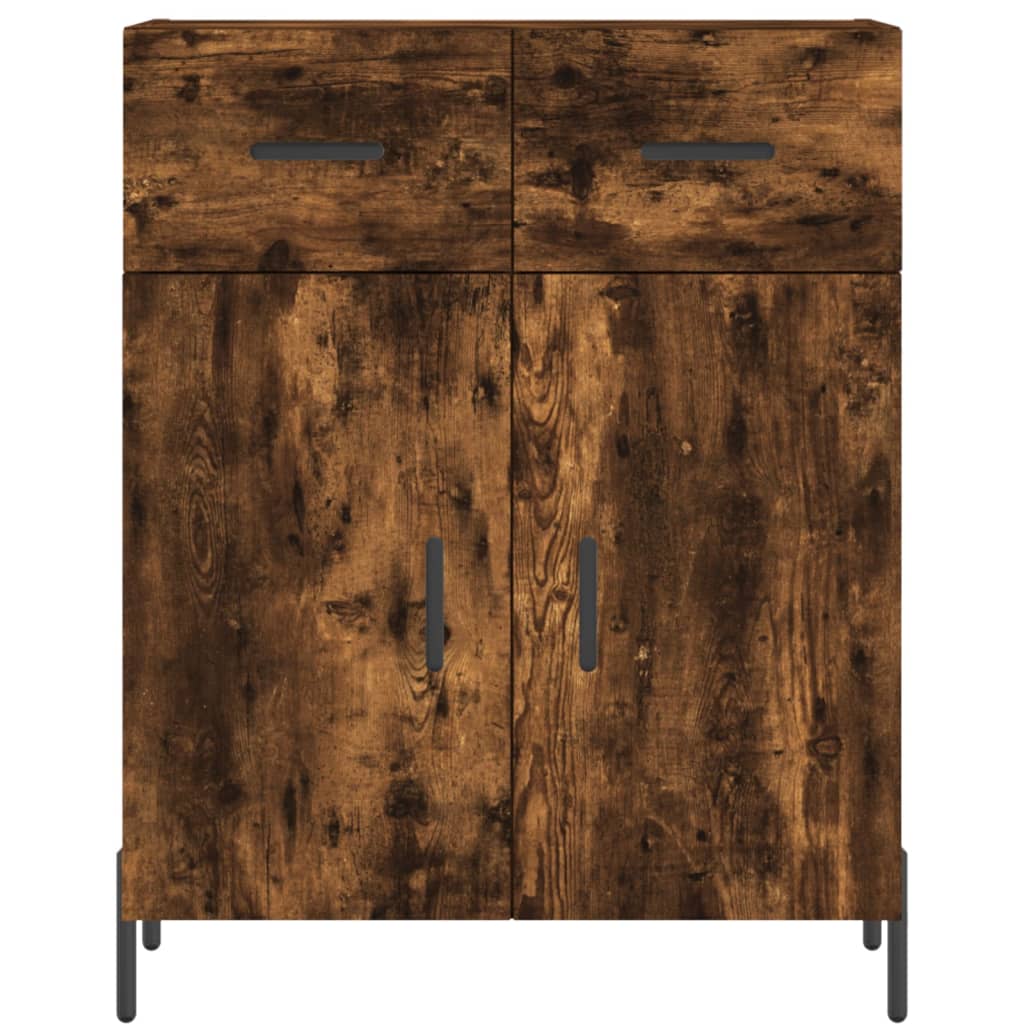 Buffet haut Chêne fumé 69,5x34x180 cm Bois d'ingénierie - XIOS