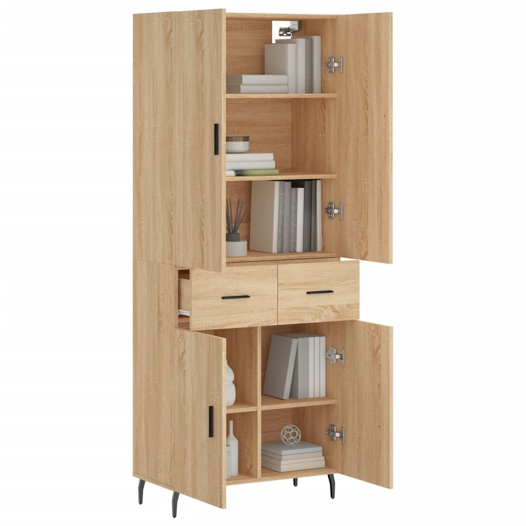 Buffet haut Chêne sonoma 69,5x34x180 cm Bois d'ingénierie - XIOS