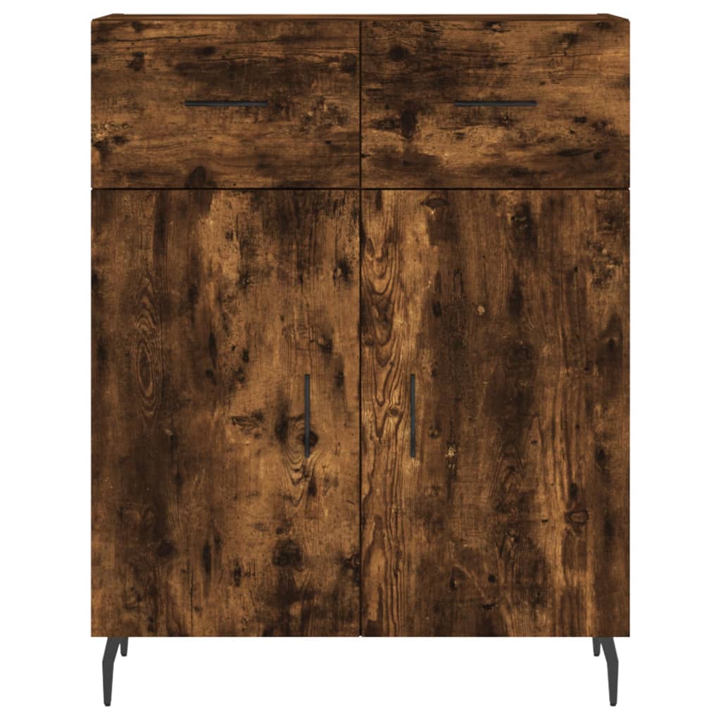 Buffet haut Chêne fumé 69,5x34x180 cm Bois d'ingénierie - XIOS