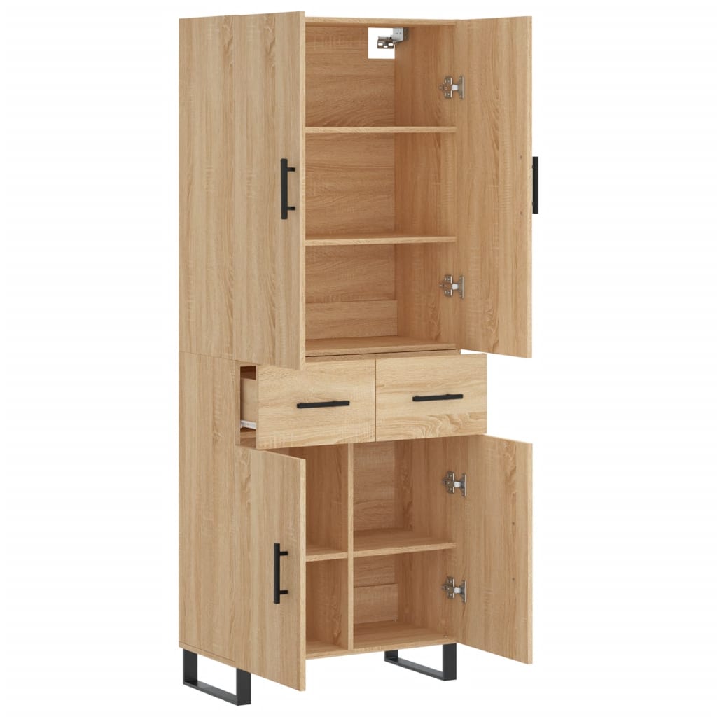 Buffet haut Chêne sonoma 69,5x34x180 cm Bois d'ingénierie - XIOS