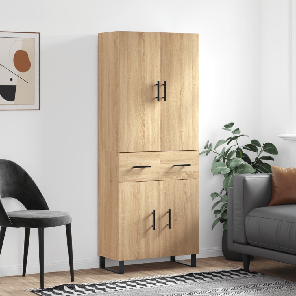 Buffet haut Chêne sonoma 69,5x34x180 cm Bois d'ingénierie - XIOS