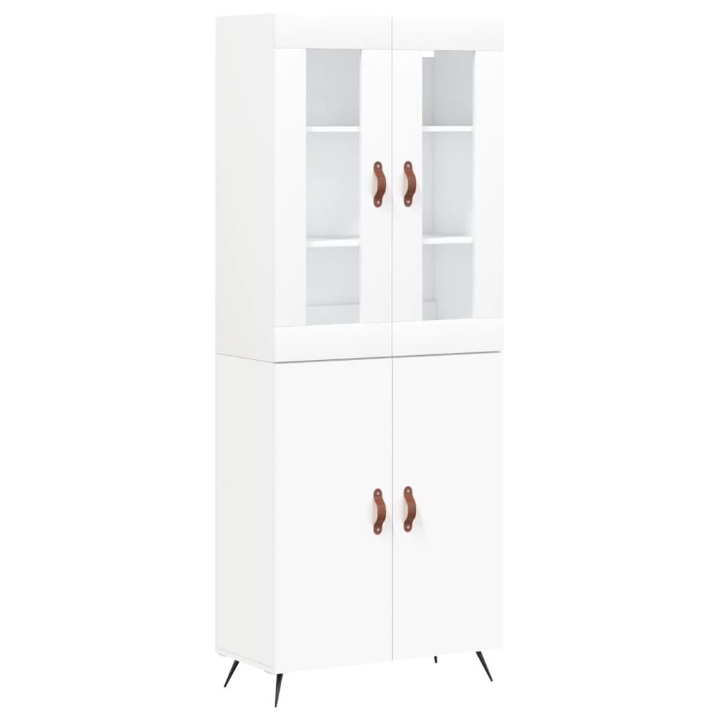 Buffet haut Blanc 69,5x34x180 cm Bois d'ingénierie Buffets & bahuts vidaXL