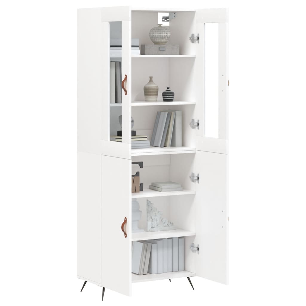 Buffet haut Blanc 69,5x34x180 cm Bois d'ingénierie Buffets & bahuts vidaXL