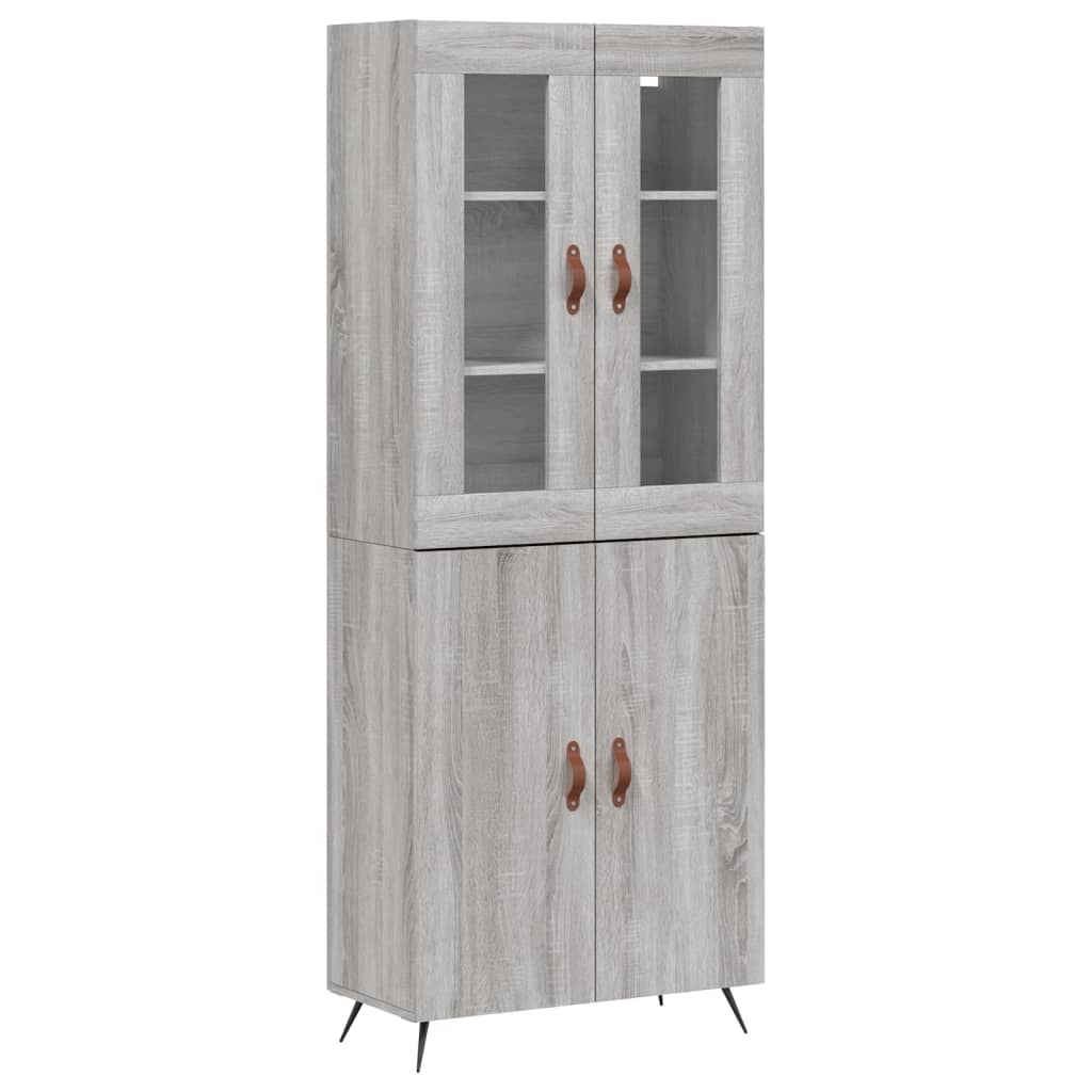 Buffet haut Sonoma gris 69,5x34x180 cm Bois d'ingénierie - XIOS
