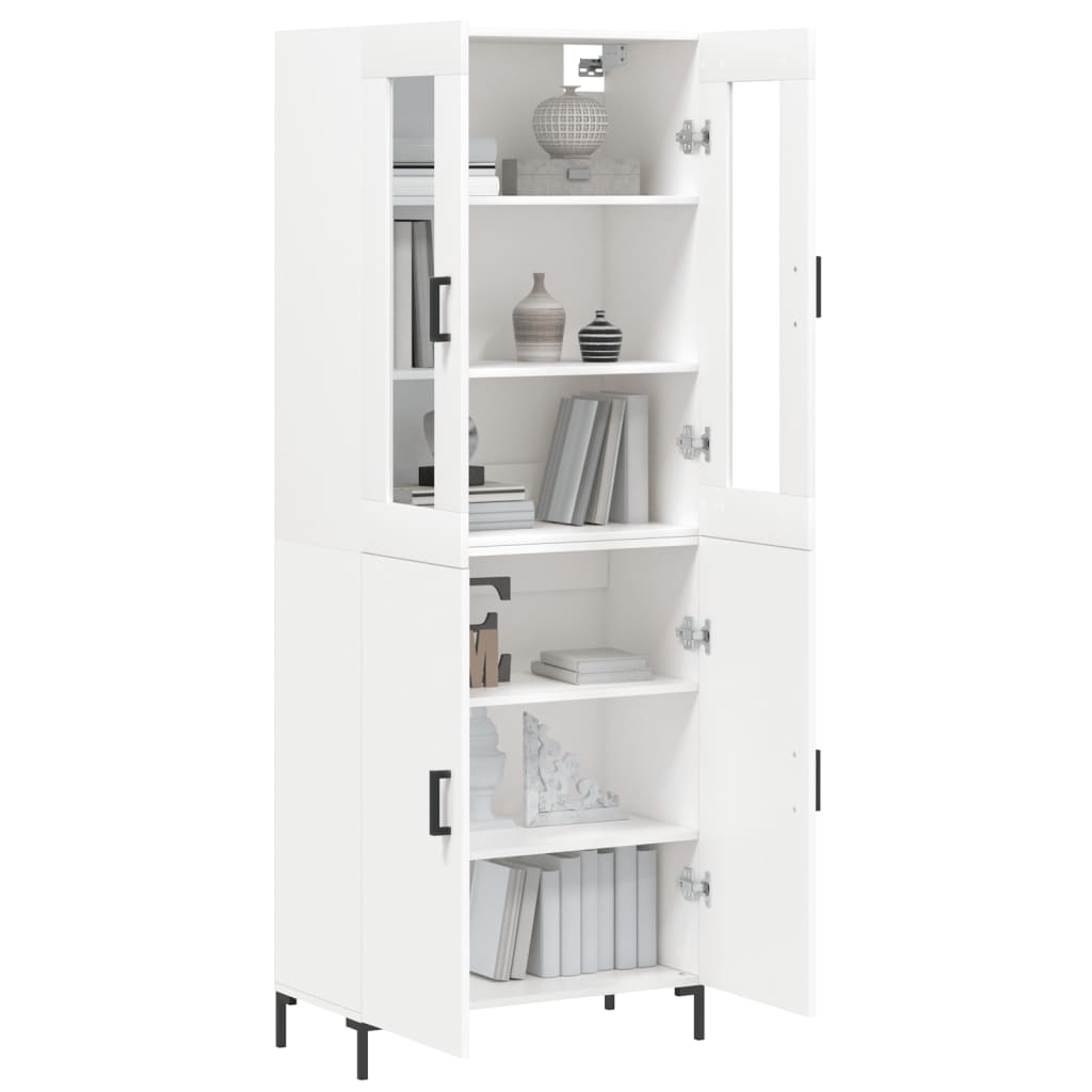 Buffet haut Blanc 69,5x34x180 cm Bois d'ingénierie - XIOS