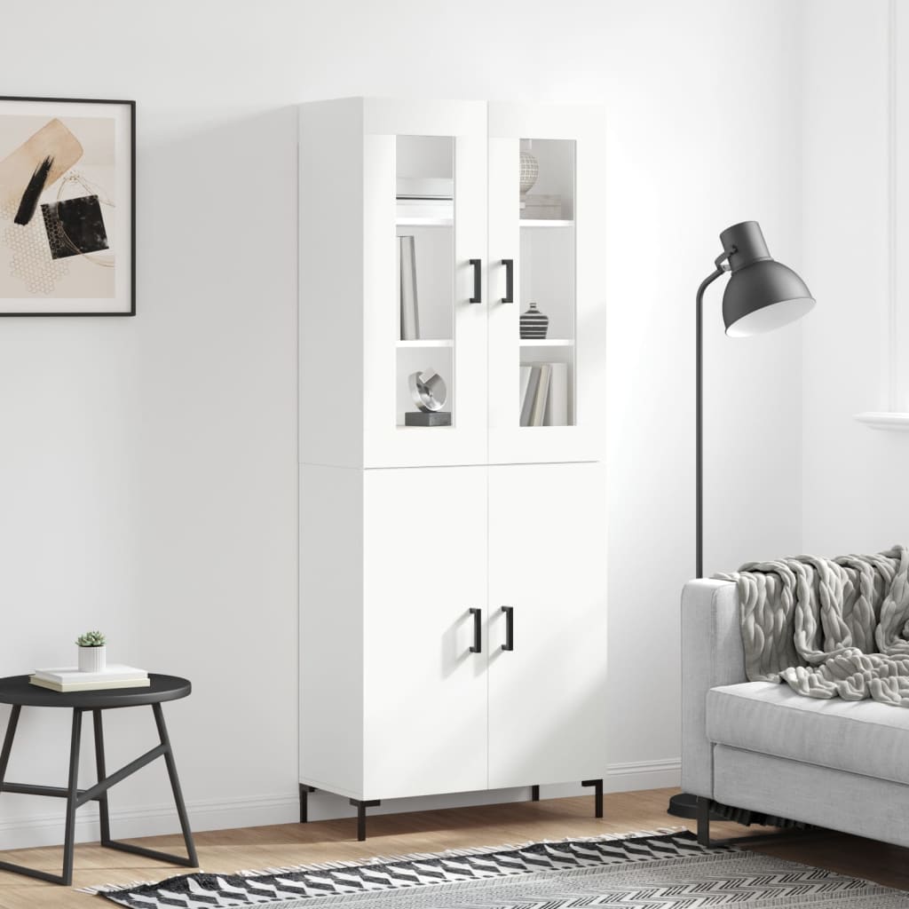 Buffet haut Blanc 69,5x34x180 cm Bois d'ingénierie - XIOS