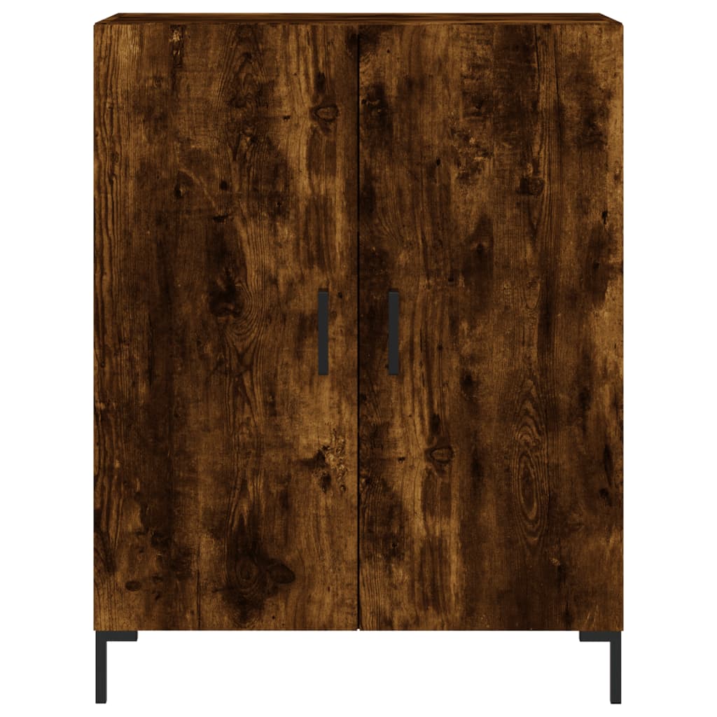Buffet haut Chêne fumé 69,5x34x180 cm Bois d'ingénierie - XIOS