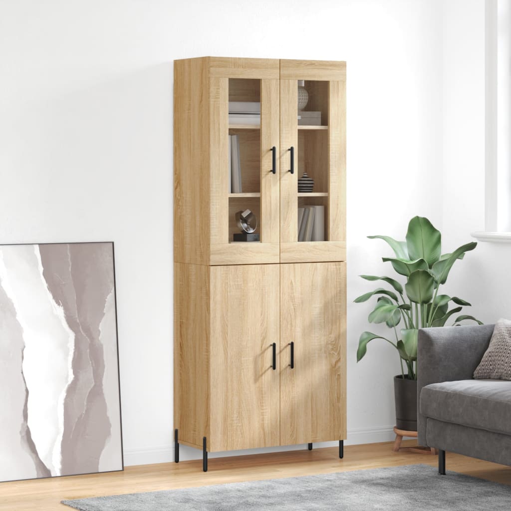 Buffet haut Chêne sonoma 69,5x34x180 cm Bois d'ingénierie - XIOS