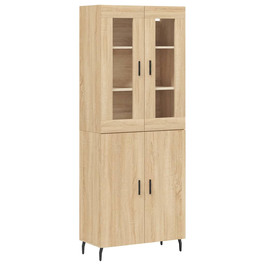 Buffet haut Chêne sonoma 69,5x34x180 cm Bois d'ingénierie - XIOS