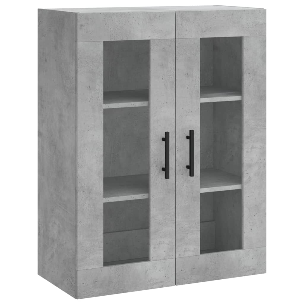 Buffet haut Gris béton 69,5x34x180 cm Bois d'ingénierie - XIOS