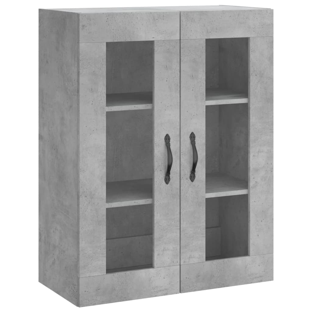 Buffet haut Gris béton 69,5x34x180 cm Bois d'ingénierie - XIOS