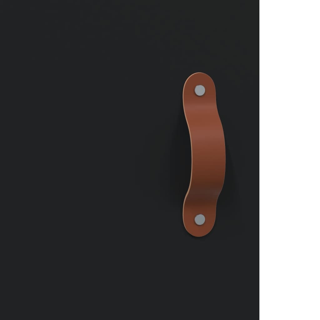 Buffet haut Noir 69,5x34x180 cm Bois d'ingénierie - XIOS