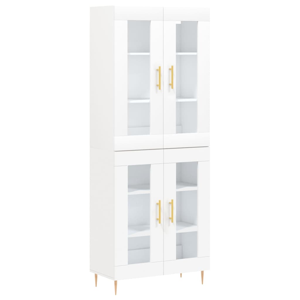 Buffet haut Blanc 69,5x34x180 cm Bois d'ingénierie - XIOS