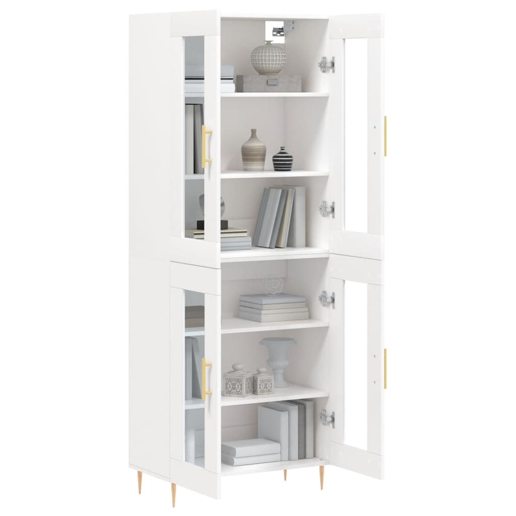 Buffet haut Blanc 69,5x34x180 cm Bois d'ingénierie - XIOS