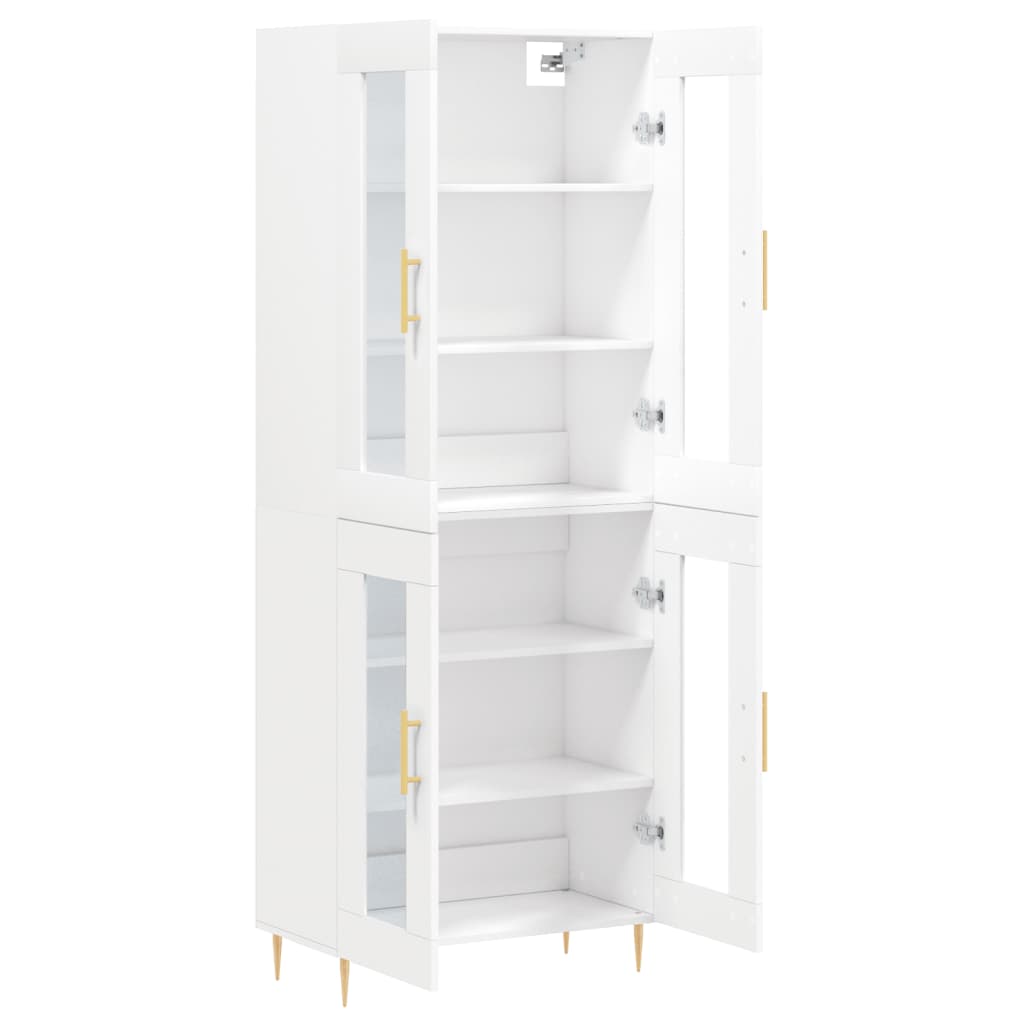 Buffet haut Blanc 69,5x34x180 cm Bois d'ingénierie - XIOS