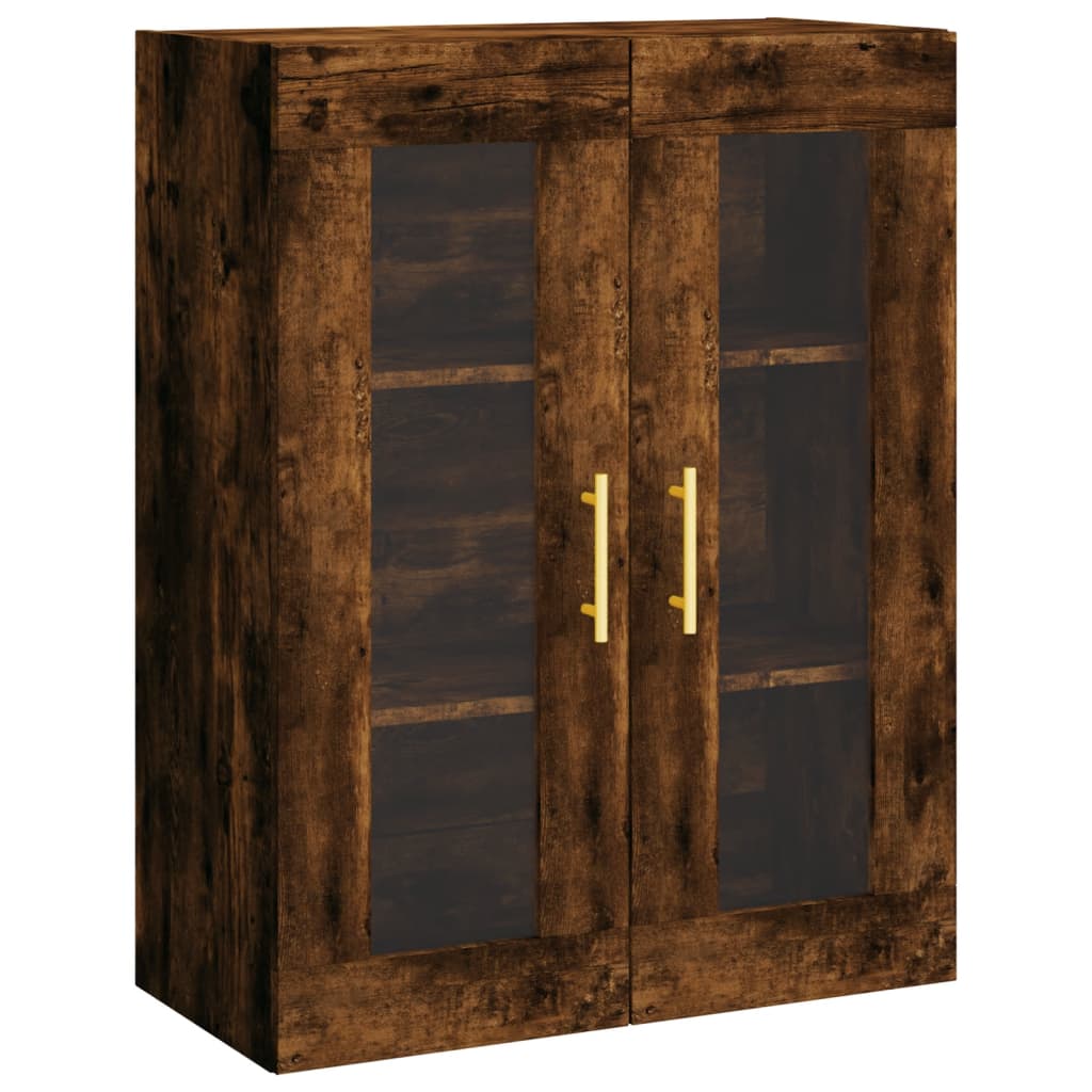 Buffet haut Chêne fumé 69,5x34x180 cm Bois d'ingénierie - XIOS