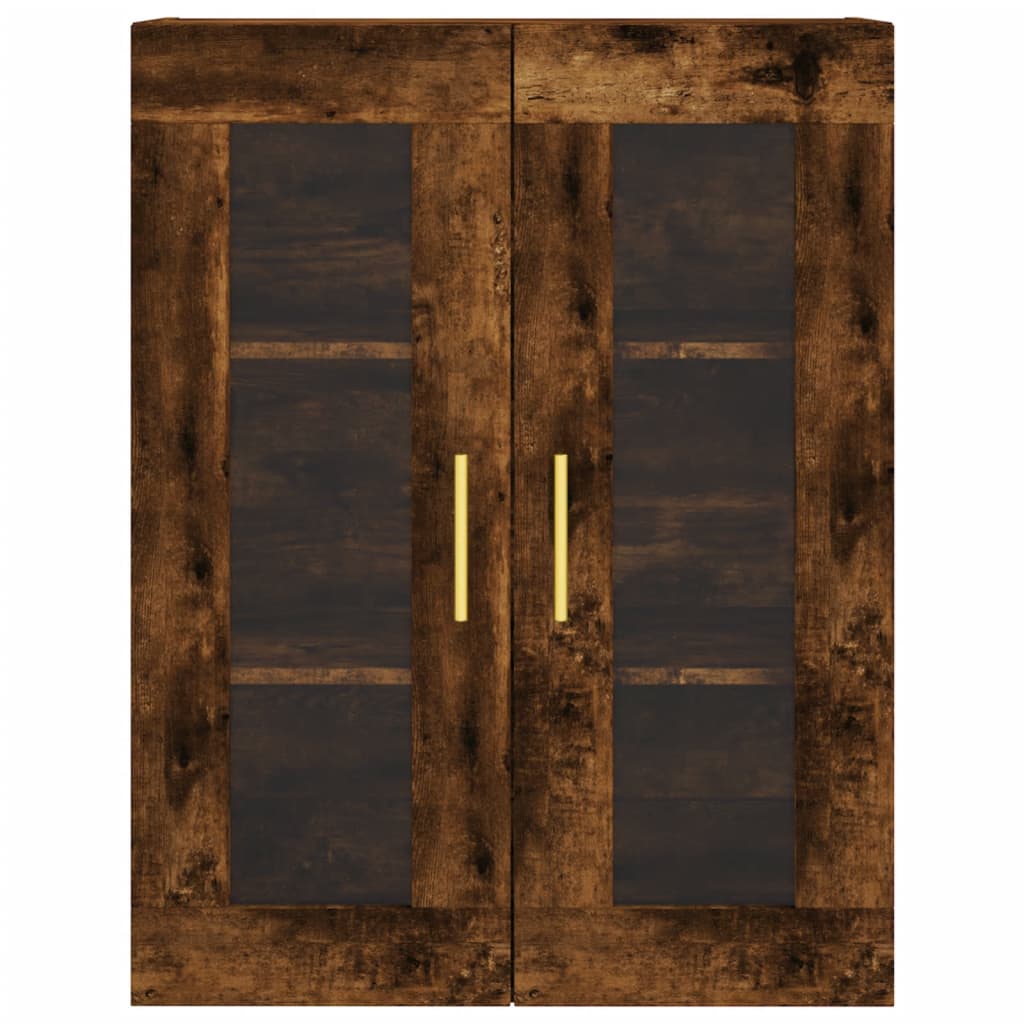 Buffet haut Chêne fumé 69,5x34x180 cm Bois d'ingénierie - XIOS