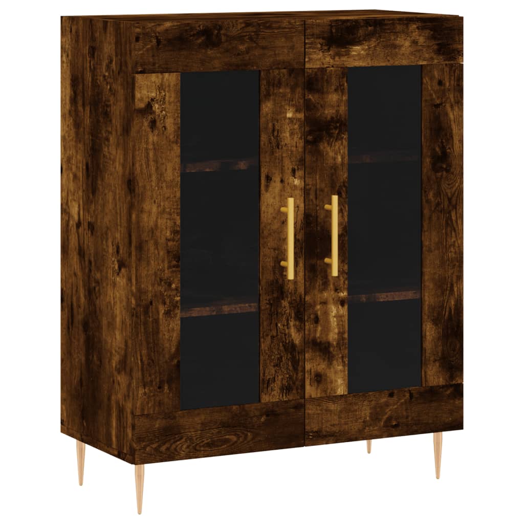 Buffet haut Chêne fumé 69,5x34x180 cm Bois d'ingénierie - XIOS