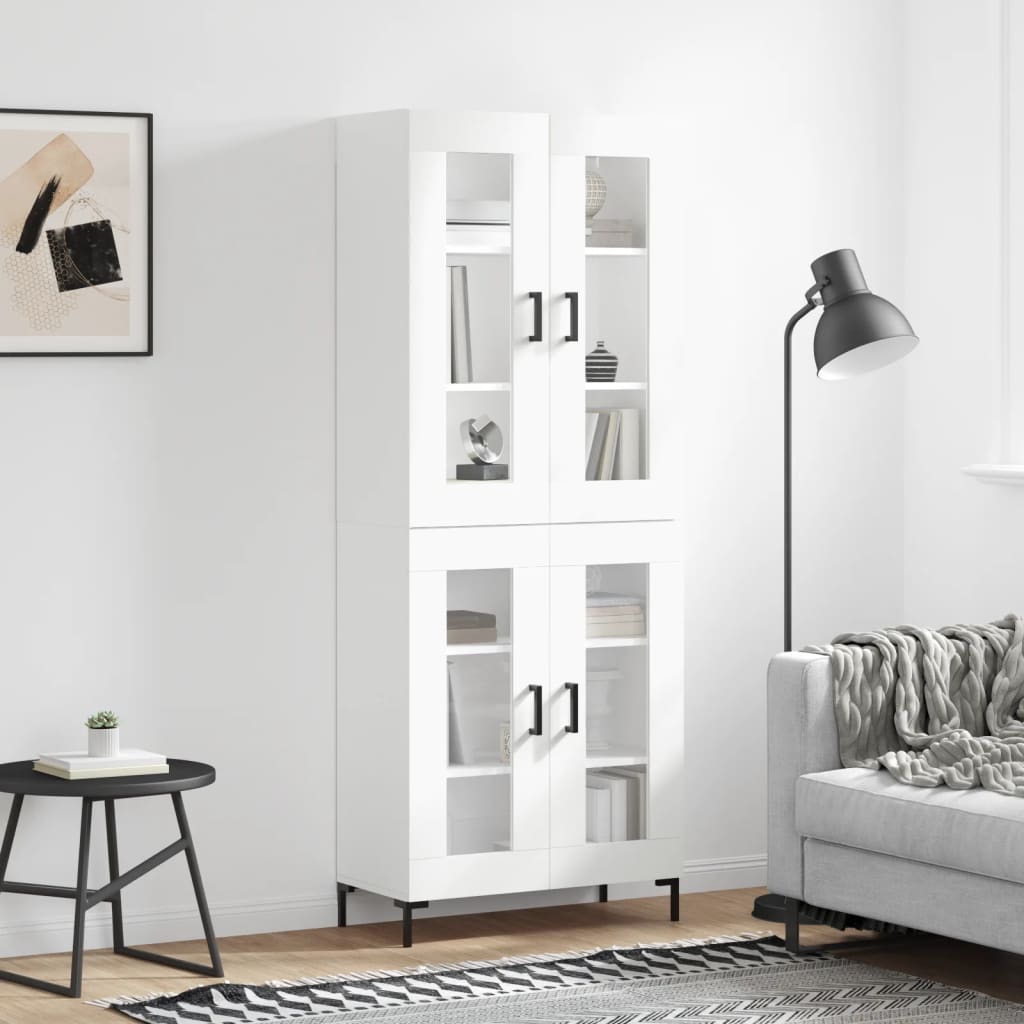 Buffet haut Blanc 69,5x34x180 cm Bois d'ingénierie - XIOS