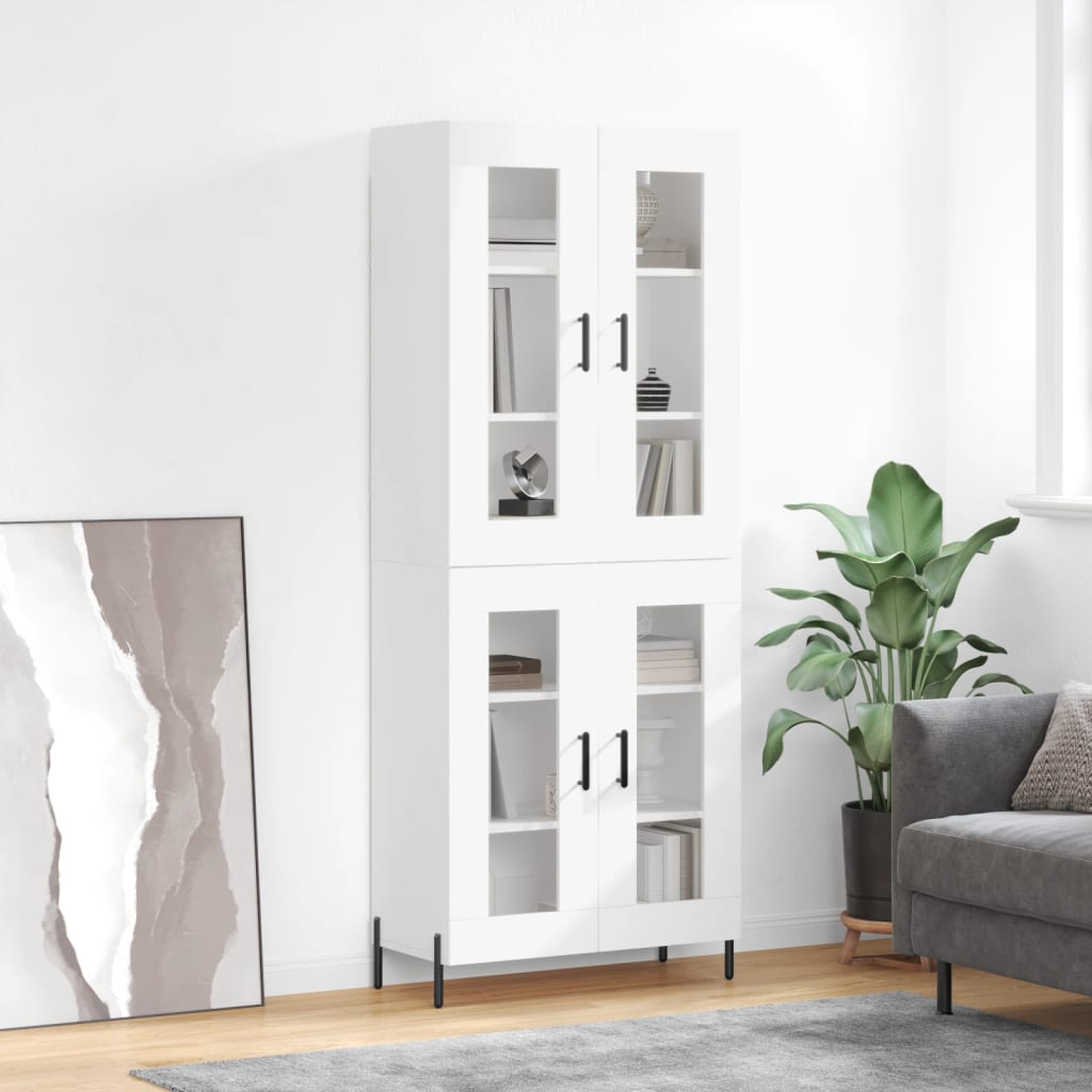 Buffet haut Blanc 69,5x34x180 cm Bois d'ingénierie - XIOS