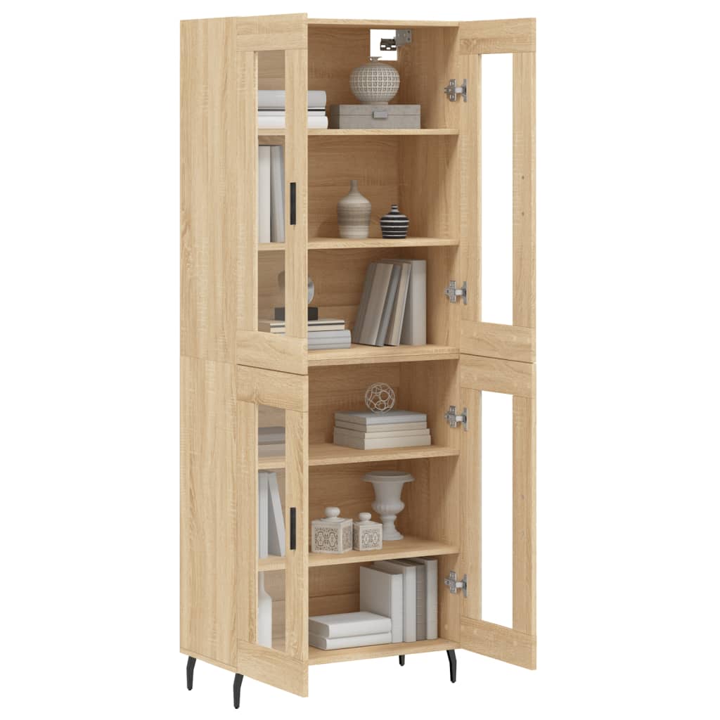 Buffet haut Chêne sonoma 69,5x34x180 cm Bois d'ingénierie - XIOS