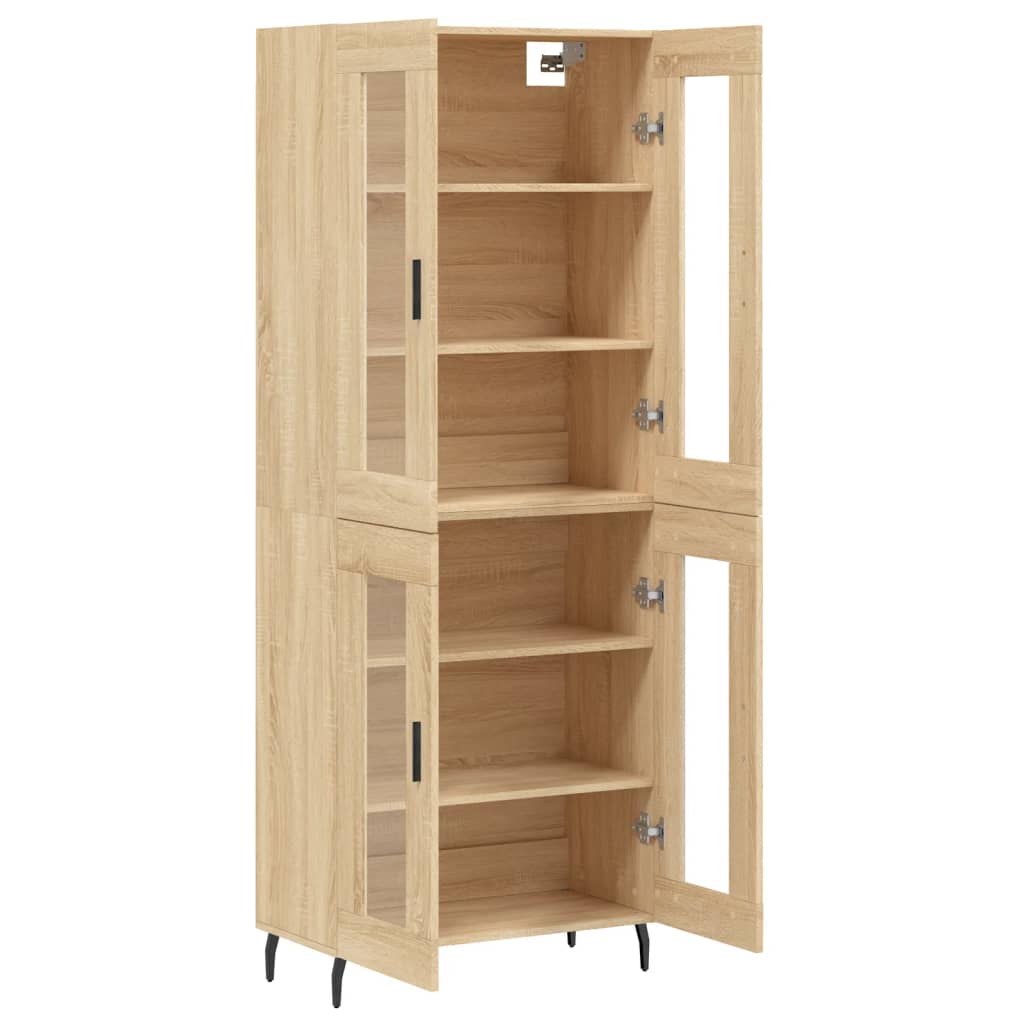 Buffet haut Chêne sonoma 69,5x34x180 cm Bois d'ingénierie - XIOS
