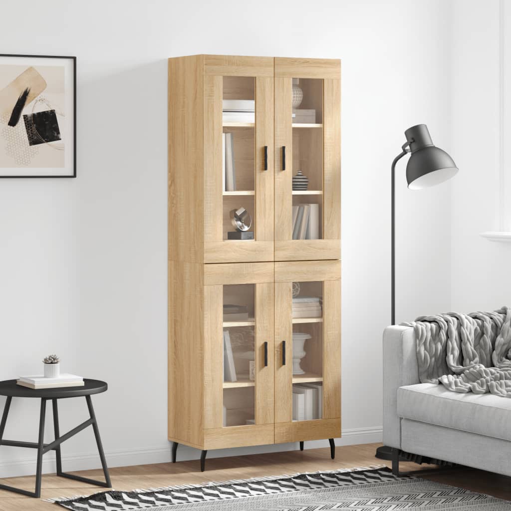 Buffet haut Chêne sonoma 69,5x34x180 cm Bois d'ingénierie - XIOS
