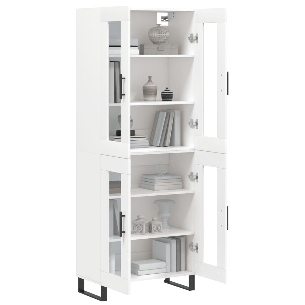 Buffet haut Blanc 69,5x34x180 cm Bois d'ingénierie - XIOS