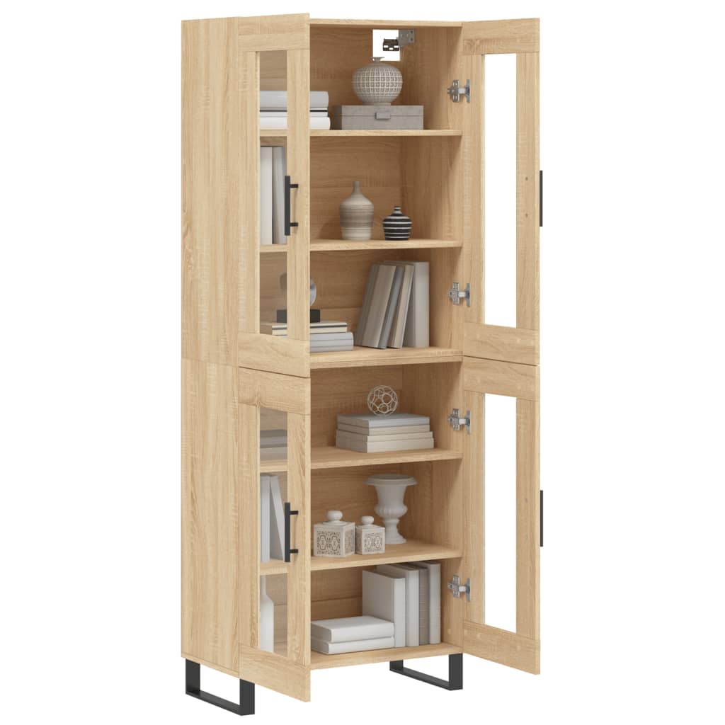 Buffet haut Chêne sonoma 69,5x34x180 cm Bois d'ingénierie - XIOS