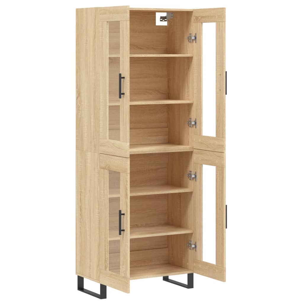 Buffet haut Chêne sonoma 69,5x34x180 cm Bois d'ingénierie - XIOS