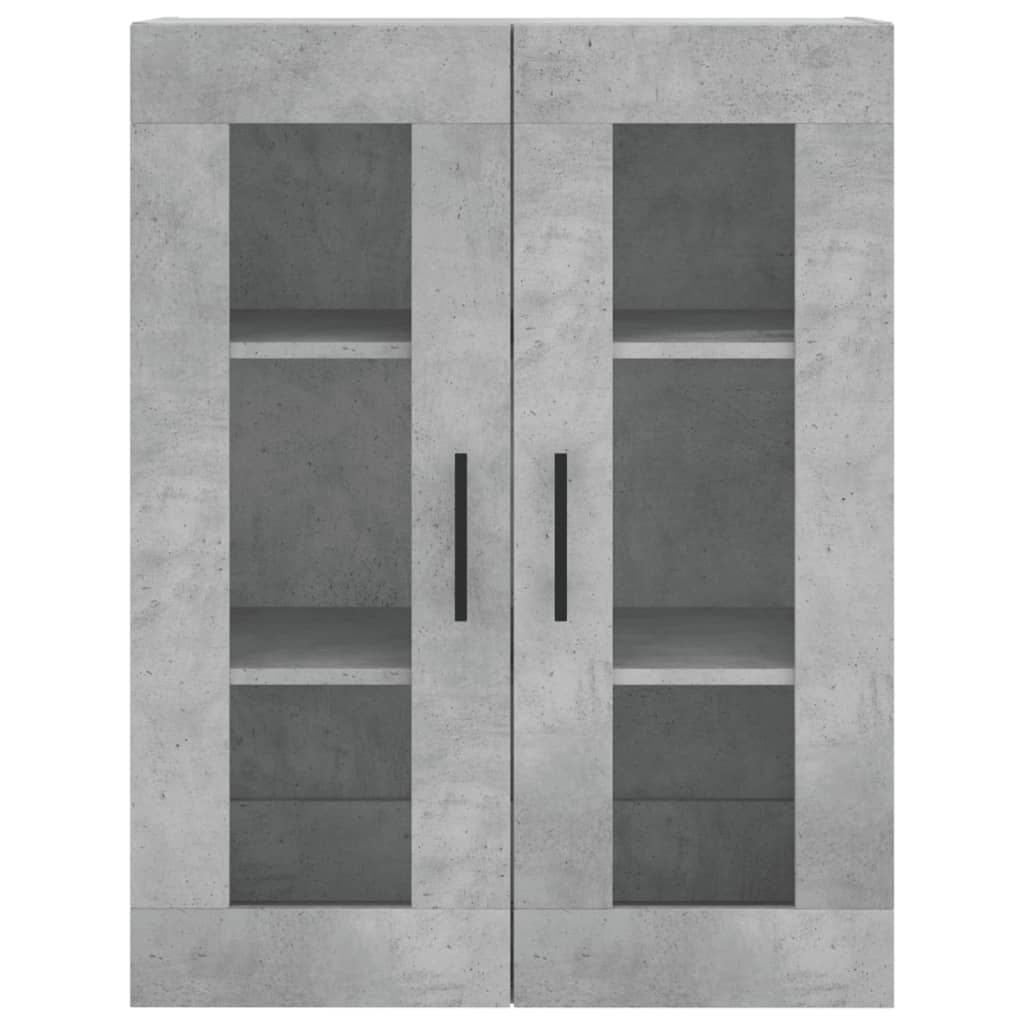 Buffet haut Gris béton 69,5x34x180 cm Bois d'ingénierie - XIOS