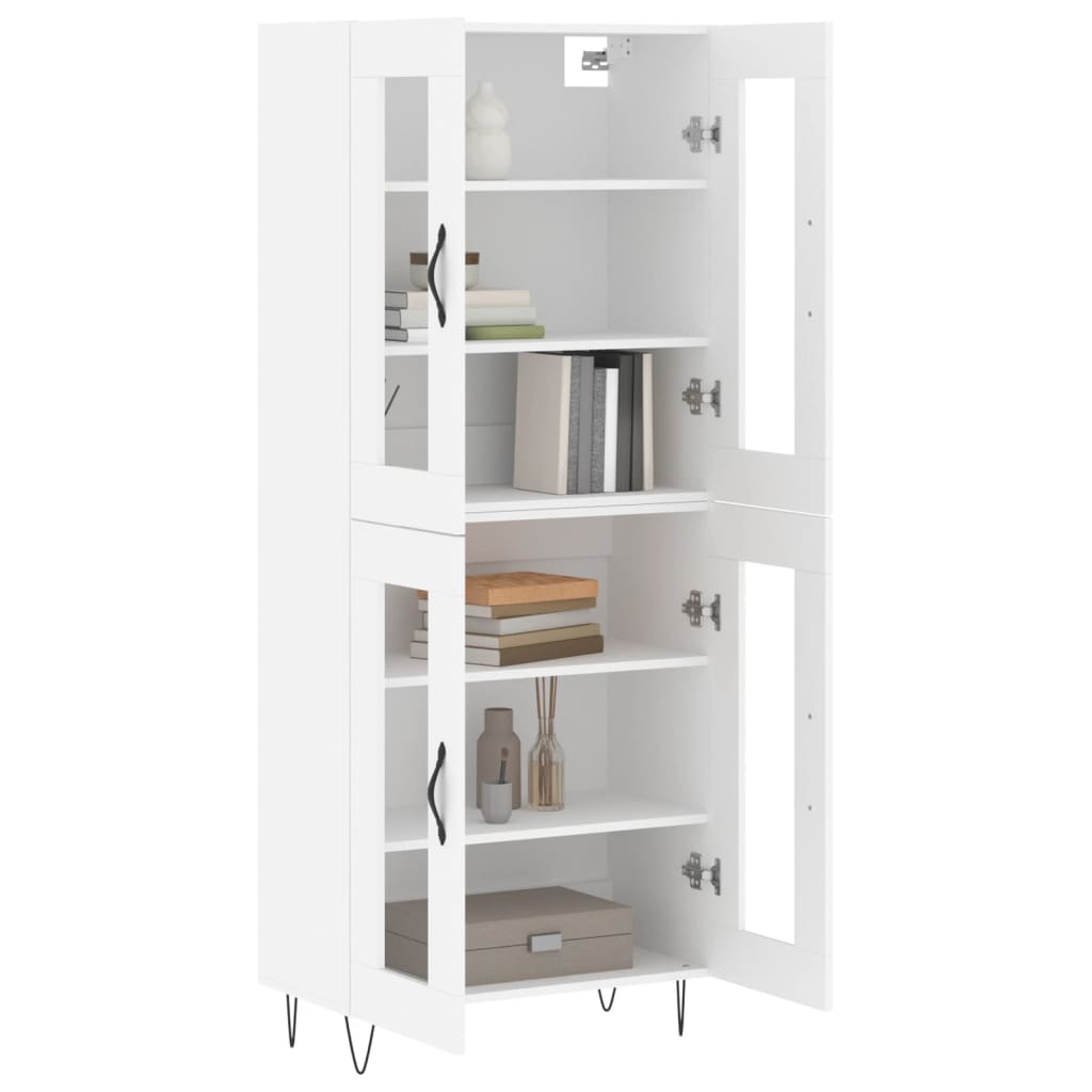 Buffet haut Blanc 69,5x34x180 cm Bois d'ingénierie - XIOS