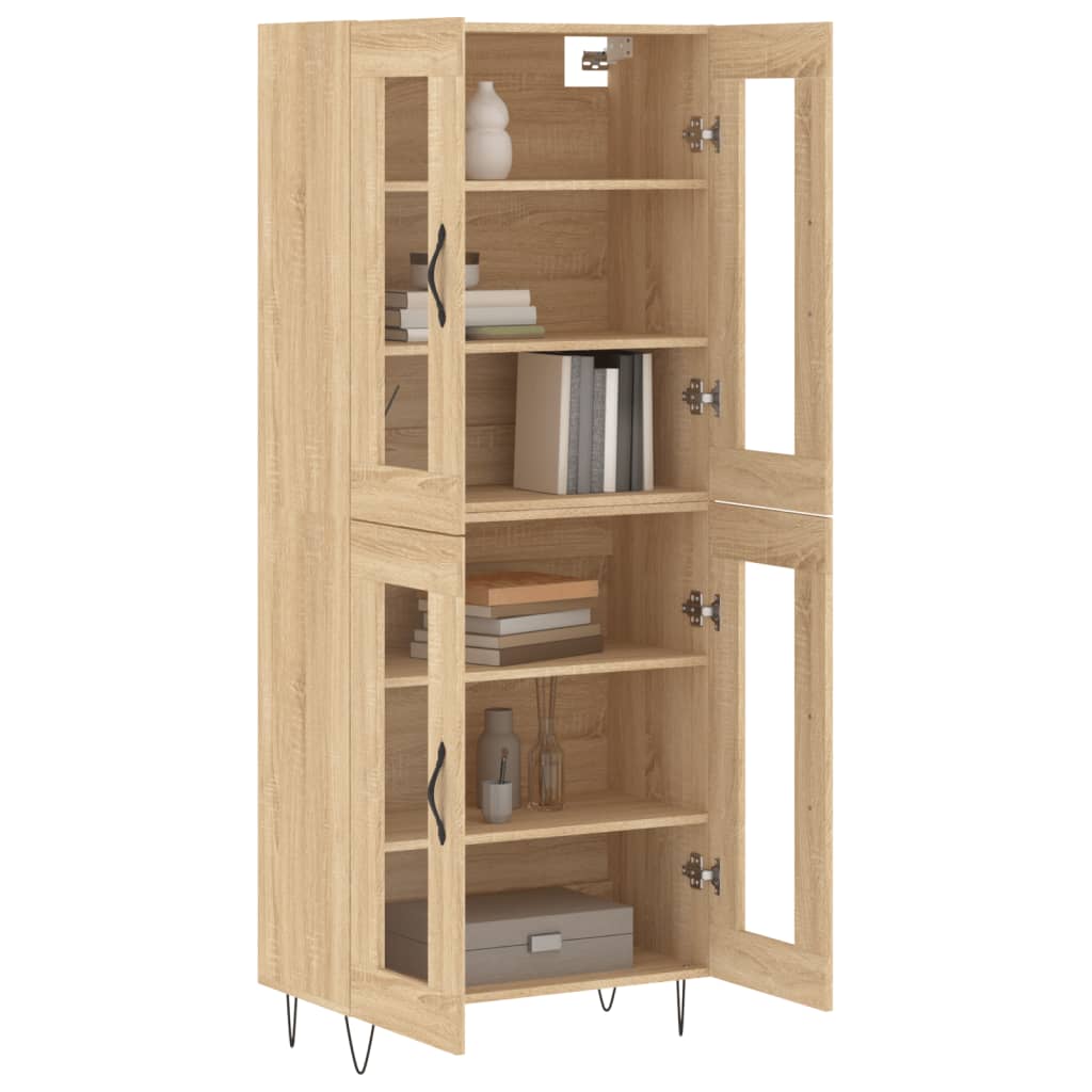 Buffet haut Chêne sonoma 69,5x34x180 cm Bois d'ingénierie - XIOS