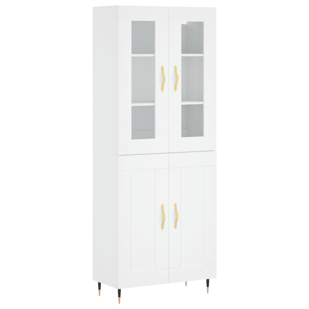 Buffet haut Blanc 69,5x34x180 cm Bois d'ingénierie - XIOS