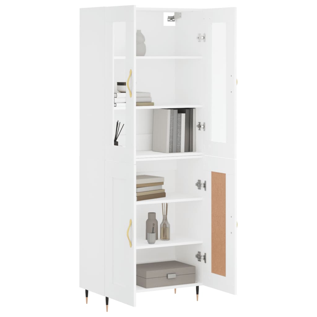 Buffet haut Blanc 69,5x34x180 cm Bois d'ingénierie - XIOS