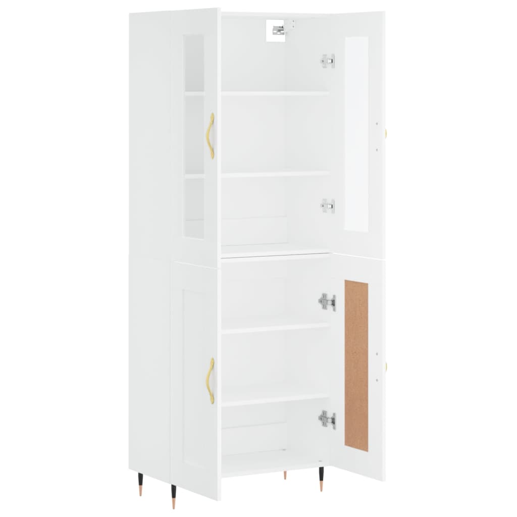 Buffet haut Blanc 69,5x34x180 cm Bois d'ingénierie - XIOS